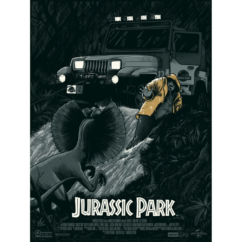 Jurassic Park "No Wonder You're Extinct" Variant Screenprint - Zavvi Exclusive Afbeelding 1