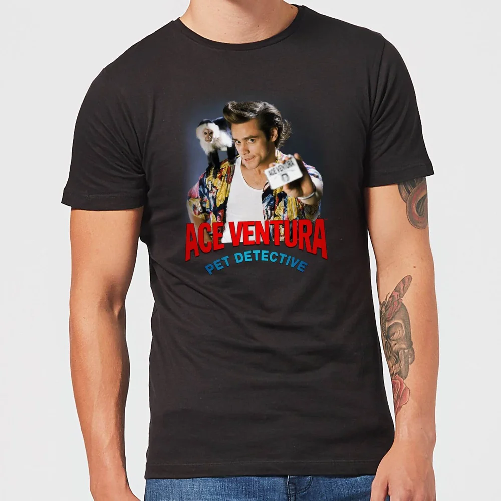 Ace Ventura I.D. Badge Men's T-Shirt - Black - 5XL Afbeelding 1