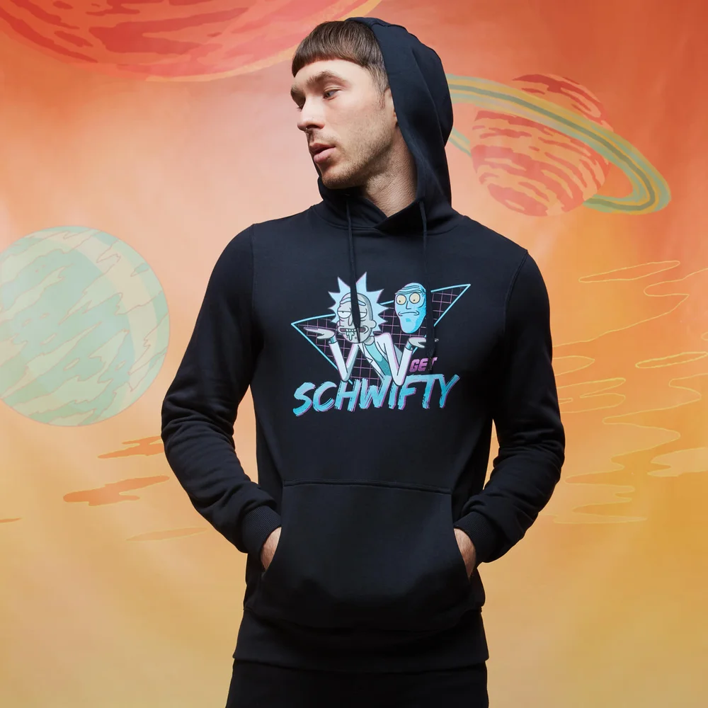 Rick and Morty Get Schwifty hoodie - Zwart - S Afbeelding 1
