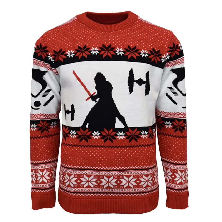 Star Wars Kylo Ren Knitted Christmas Jumper - S Afbeelding 1