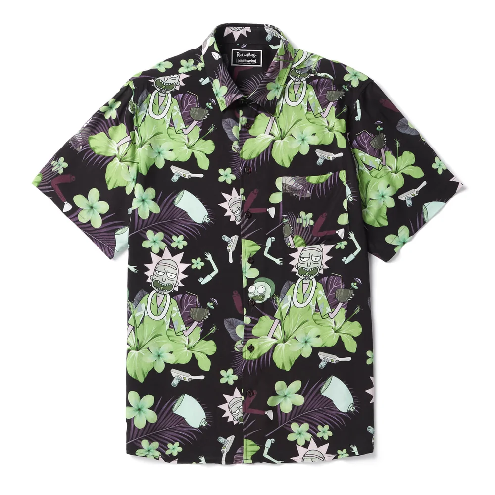 Rick and Morty Floral overhemd - S Afbeelding 1