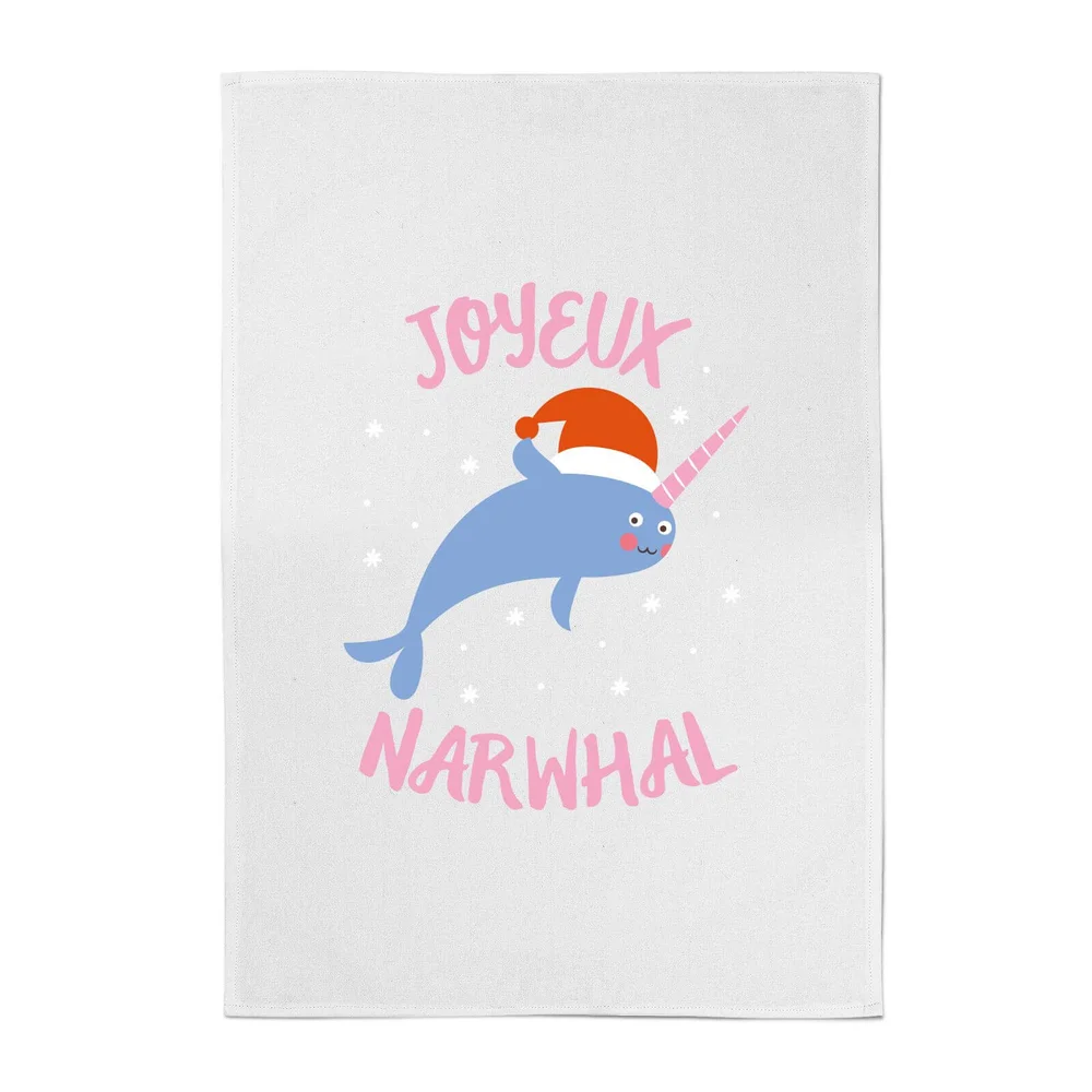 Joyeux Narwhal Cotton Tea Towel Afbeelding 1