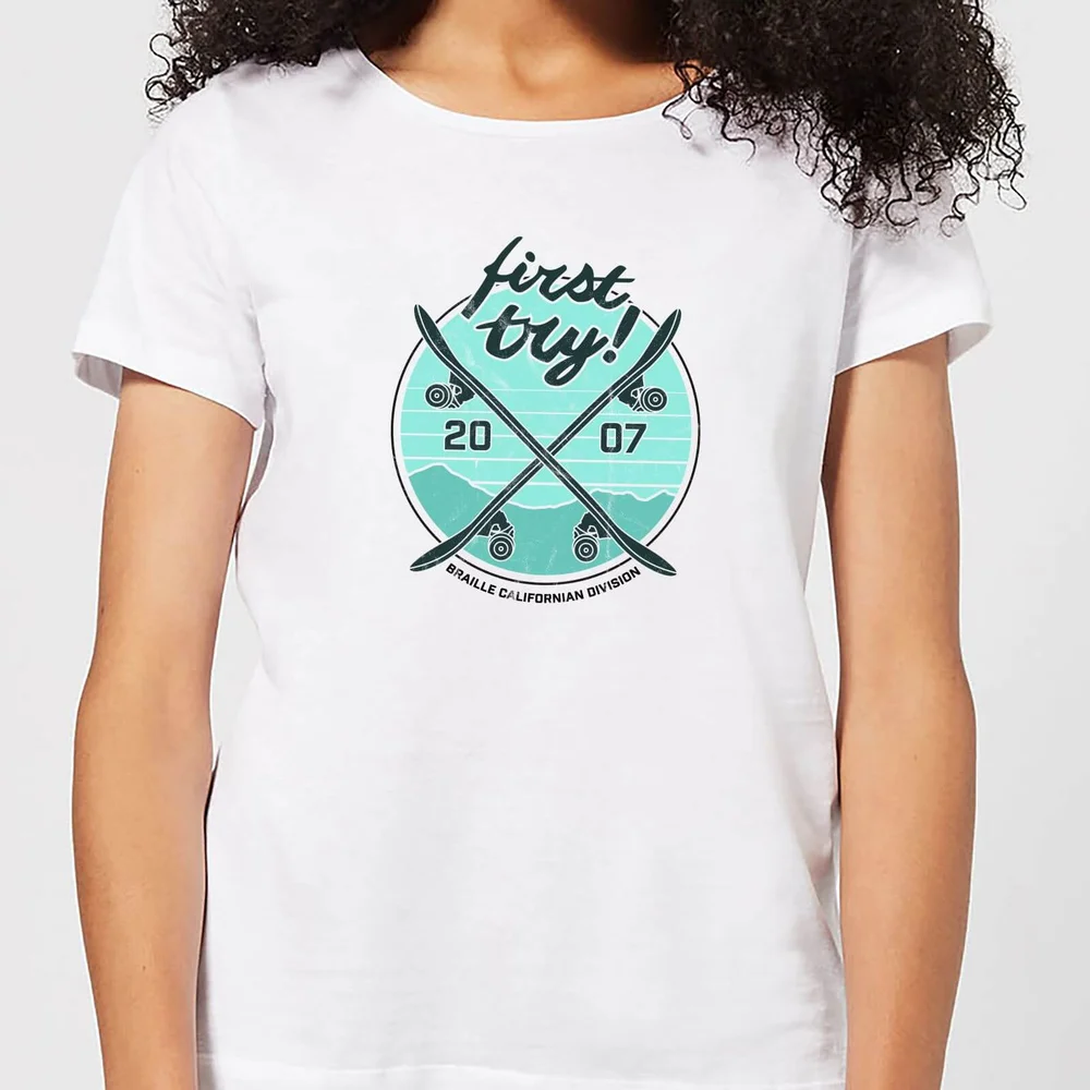 Braille Skateboarding Limited Edition First Try Women's T-Shirt - White - S Afbeelding 1