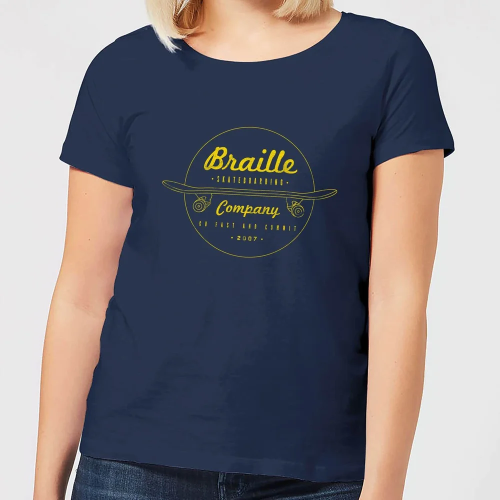 Limited Edition Braille Skate Company Women's T-Shirt - Navy - S Afbeelding 1