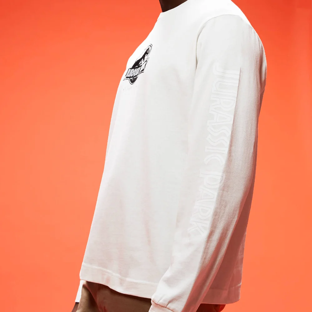 Jurassic Park Primal Geborduurd Logo t-shirt met lange mouwen - Crème - XS Afbeelding 1