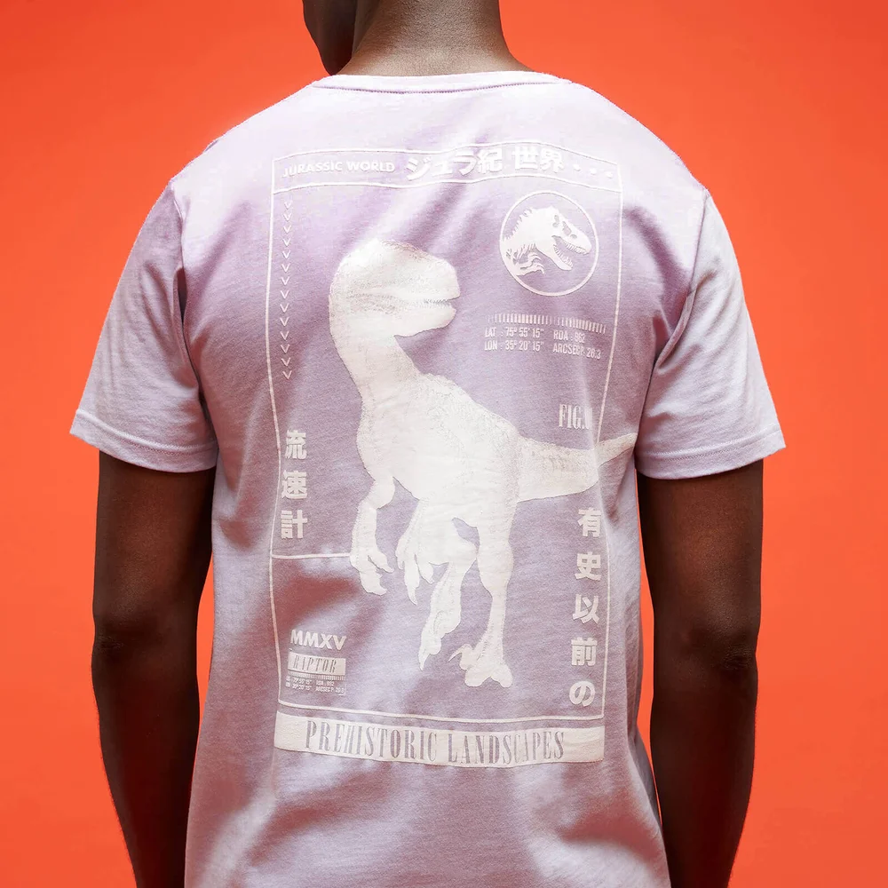 Jurassic Park Primal Raptor Stats t-shirt - Lila - XS Afbeelding 1