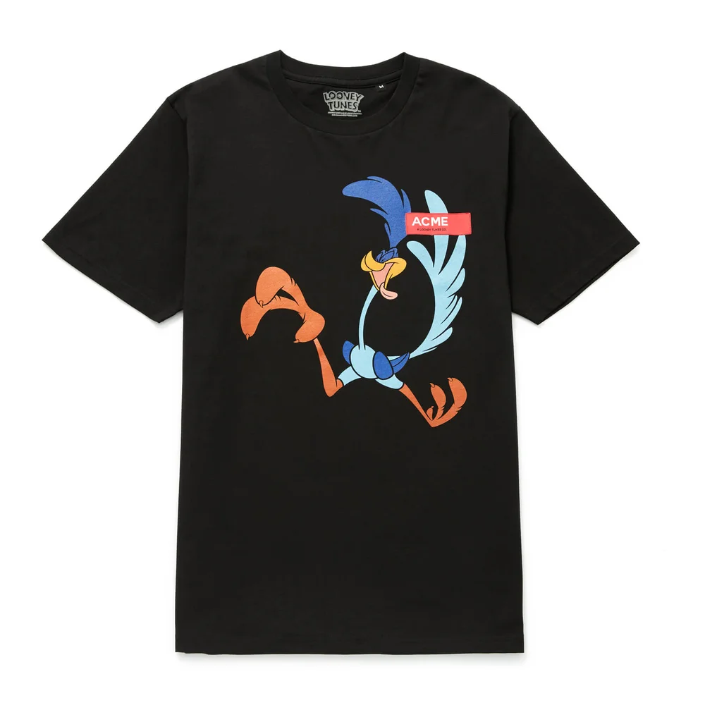 Looney Tunes ACME Road Runner Vreugde t-shirt - Zwart - S Afbeelding 1