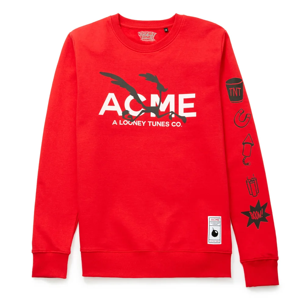 Looney Tunes ACME Road Runner Silhouet trui - Rood - S Afbeelding 1