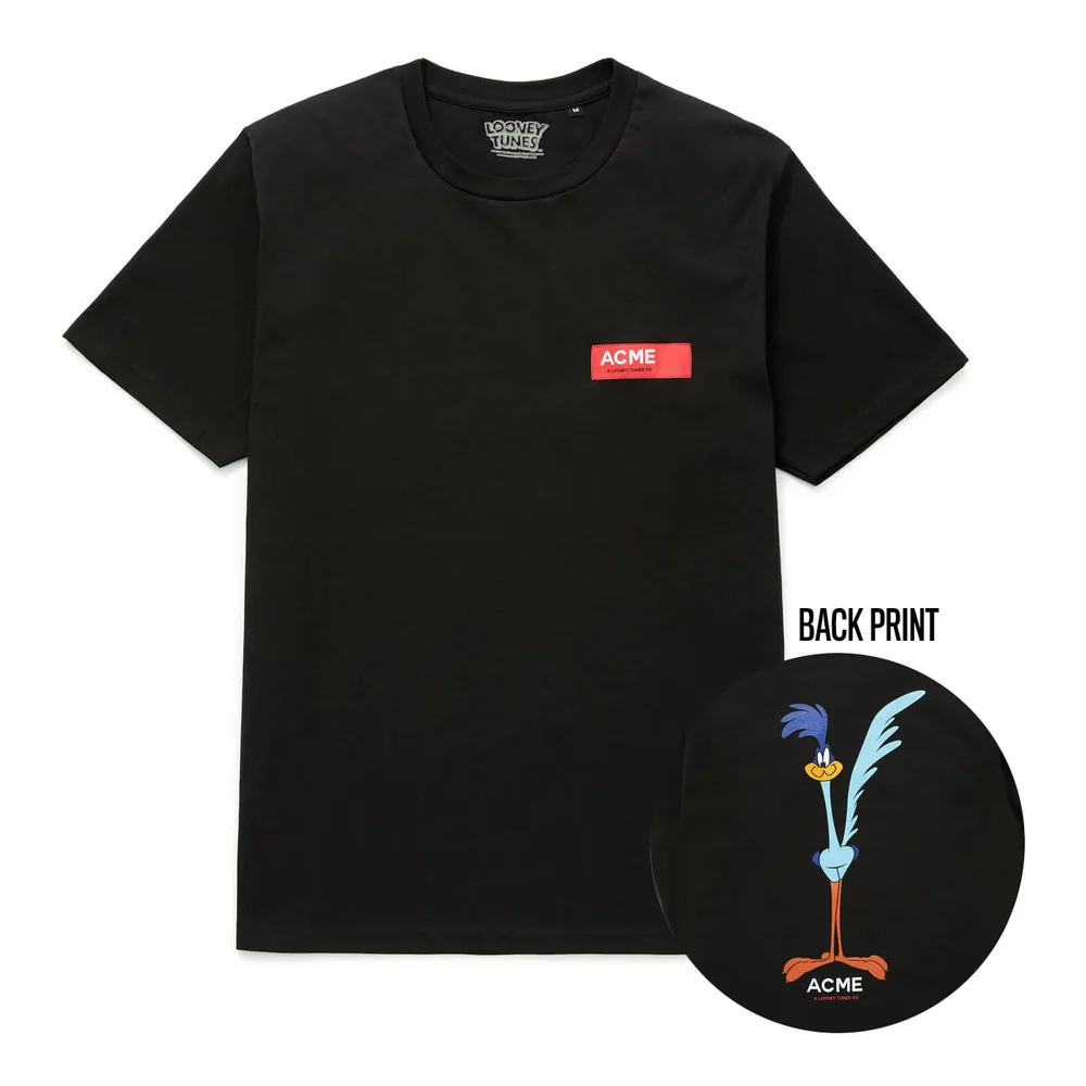 Looney Tunes ACME Road Runner t-shirt - Zwart - S Afbeelding 1