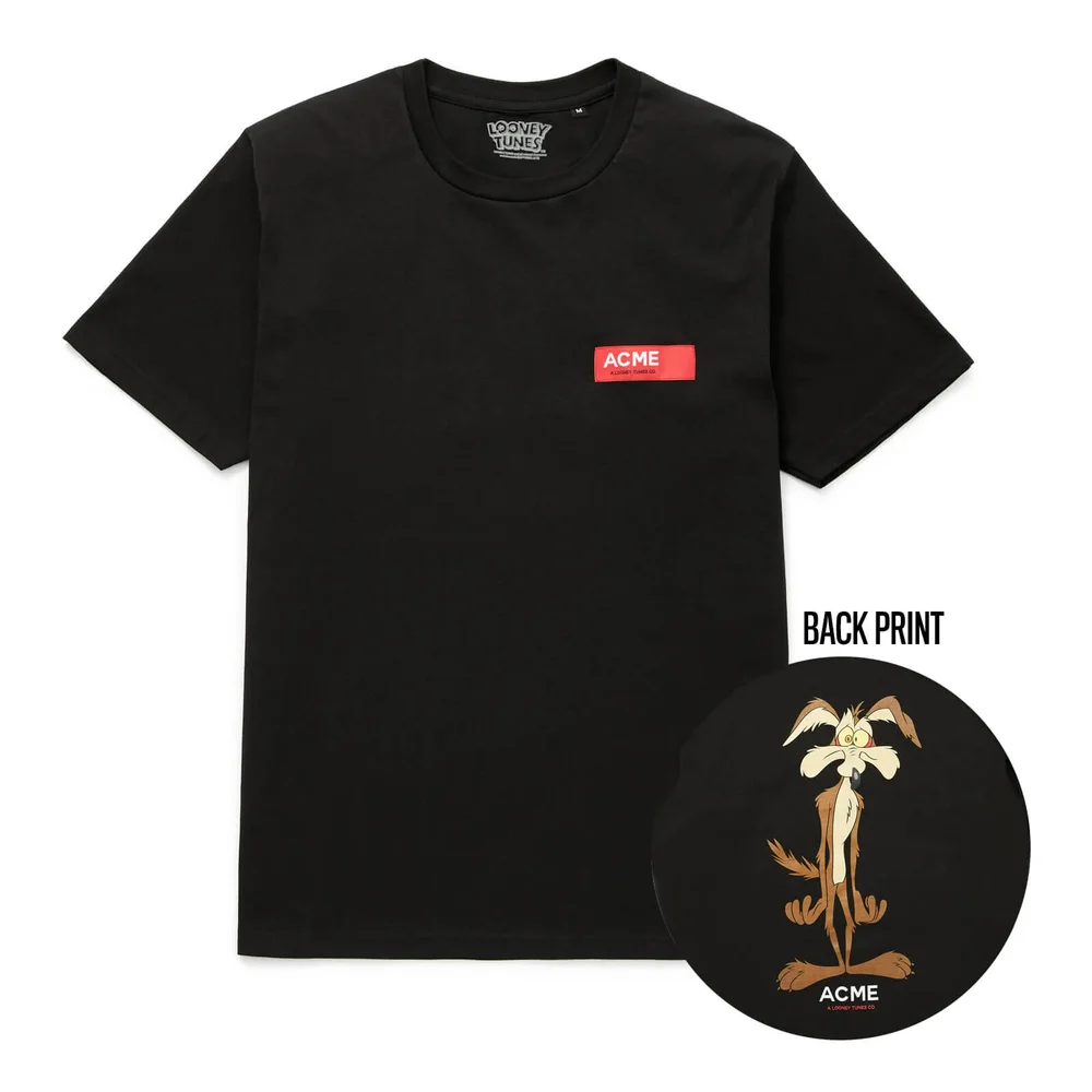 Looney Tunes ACME Wile E. Coyote Verslagen t-shirt - Zwart - S Afbeelding 1