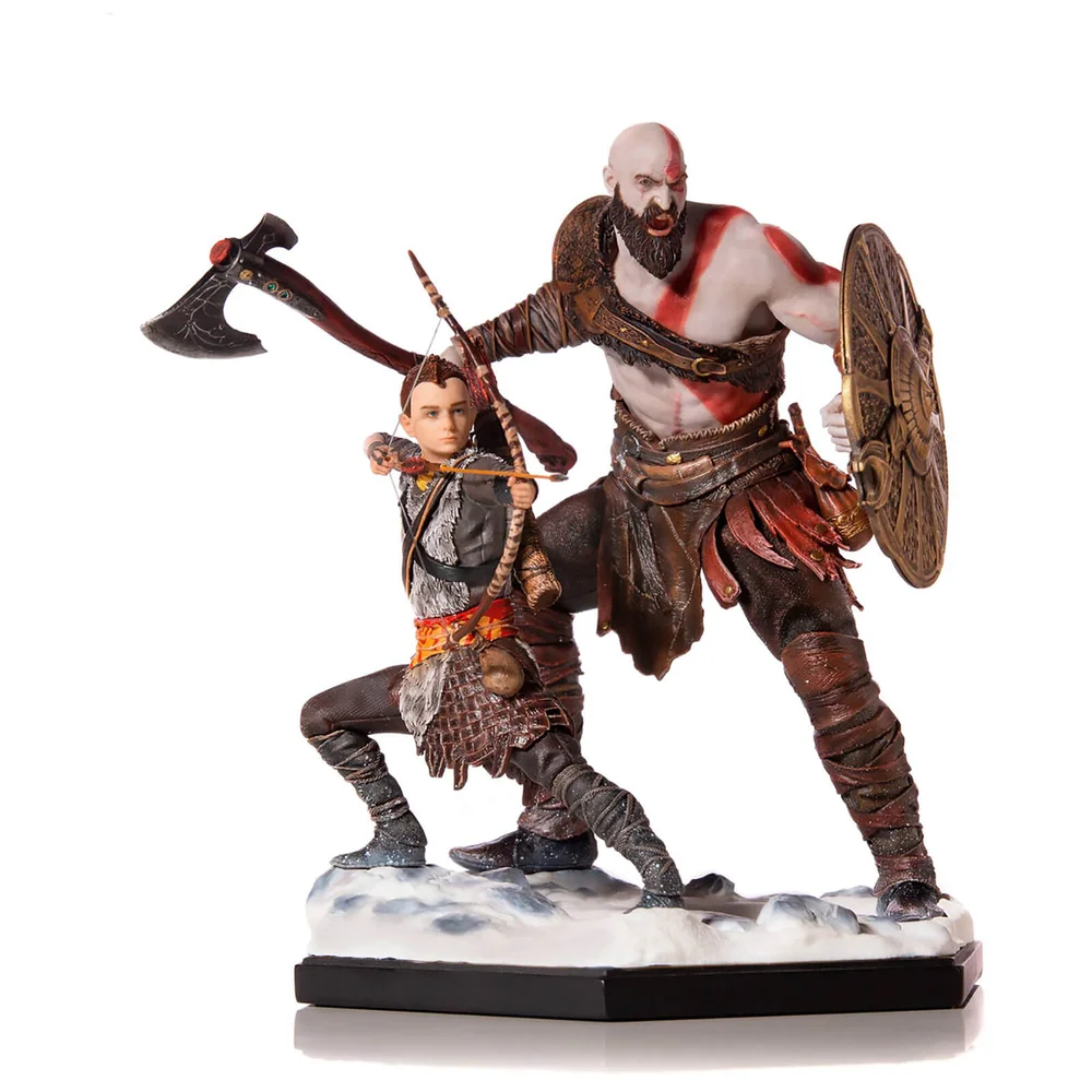Iron Studios God of War Deluxe Art Scale Statue 1/10 Kratos & Atreus 20 cm Afbeelding 1