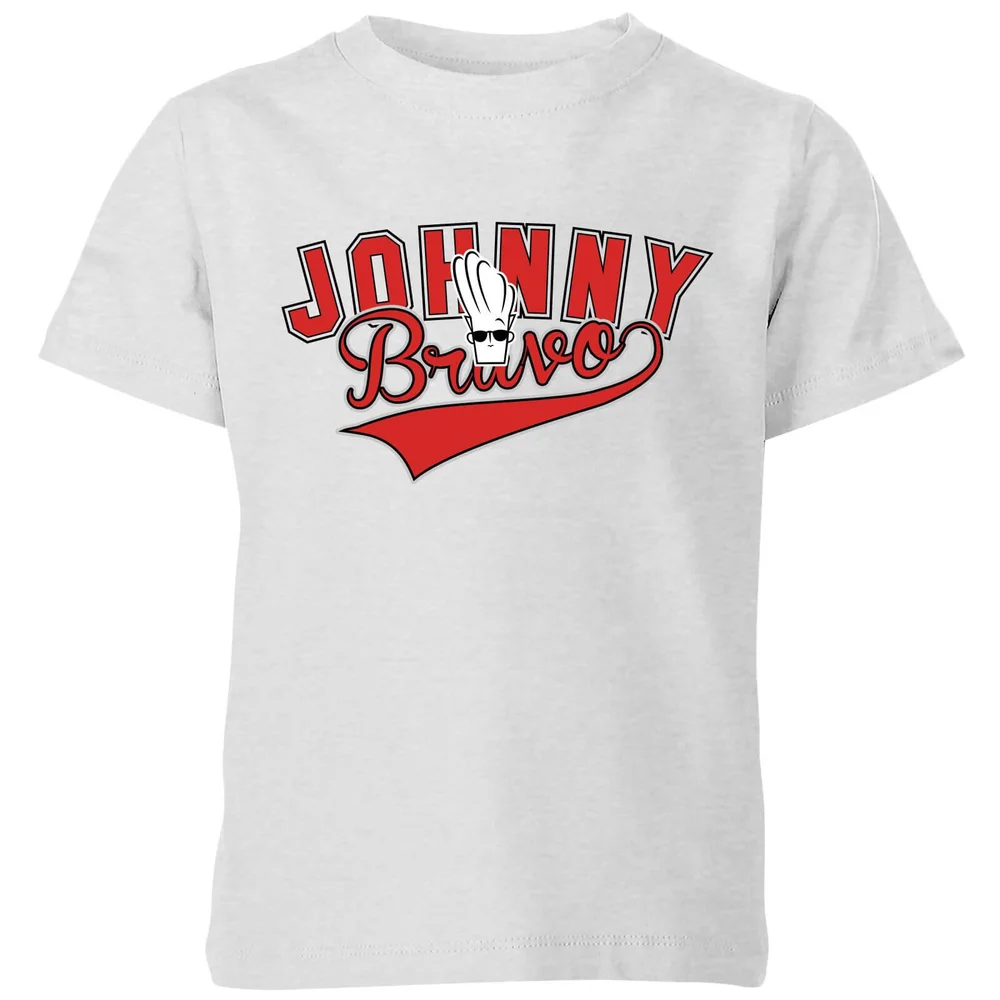 Cartoon Network Spin-Off Johnny Bravo Varsity kinder t-shirt - Grijs - 98/104 (3-4 jaar) - Grijs Afbeelding 1