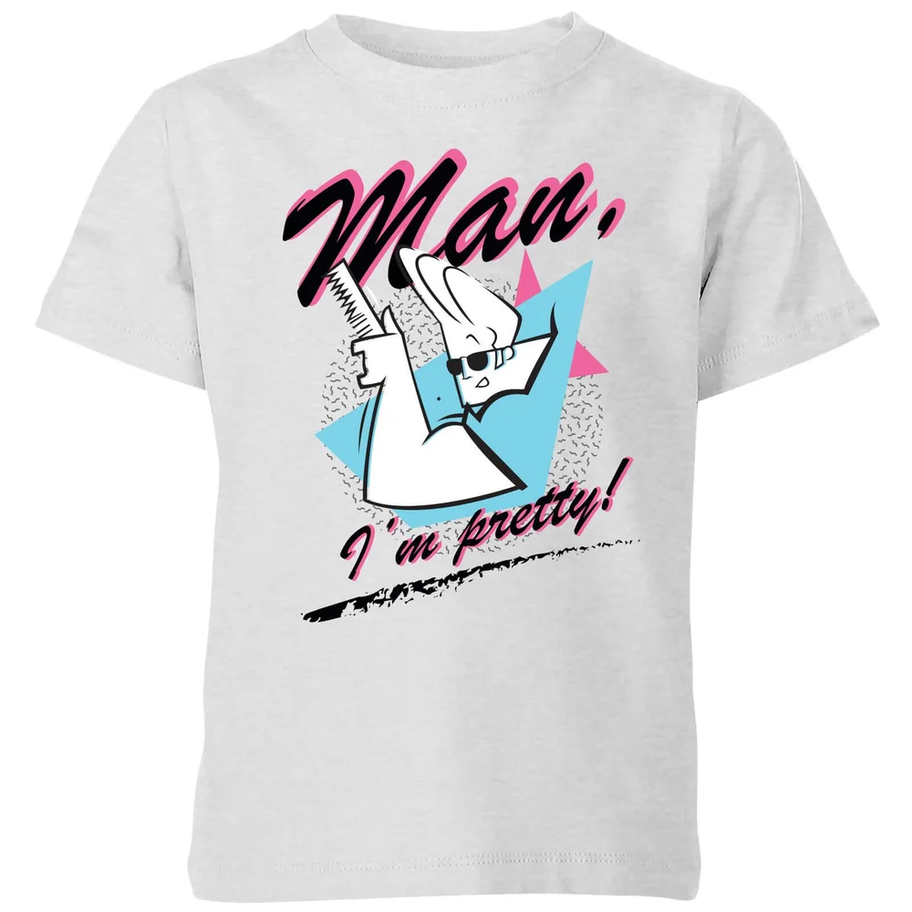 Cartoon Network Spin-Off Johnny Bravo Man I'm Pretty kinder t-shirt - Grijs - 98/104 (3-4 jaar) Afbeelding 1