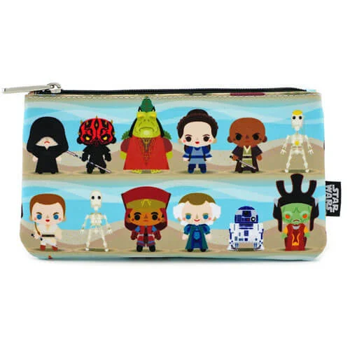 Loungefly Star Wars The Phantom Menace Chibi Characters Pouch Afbeelding 1