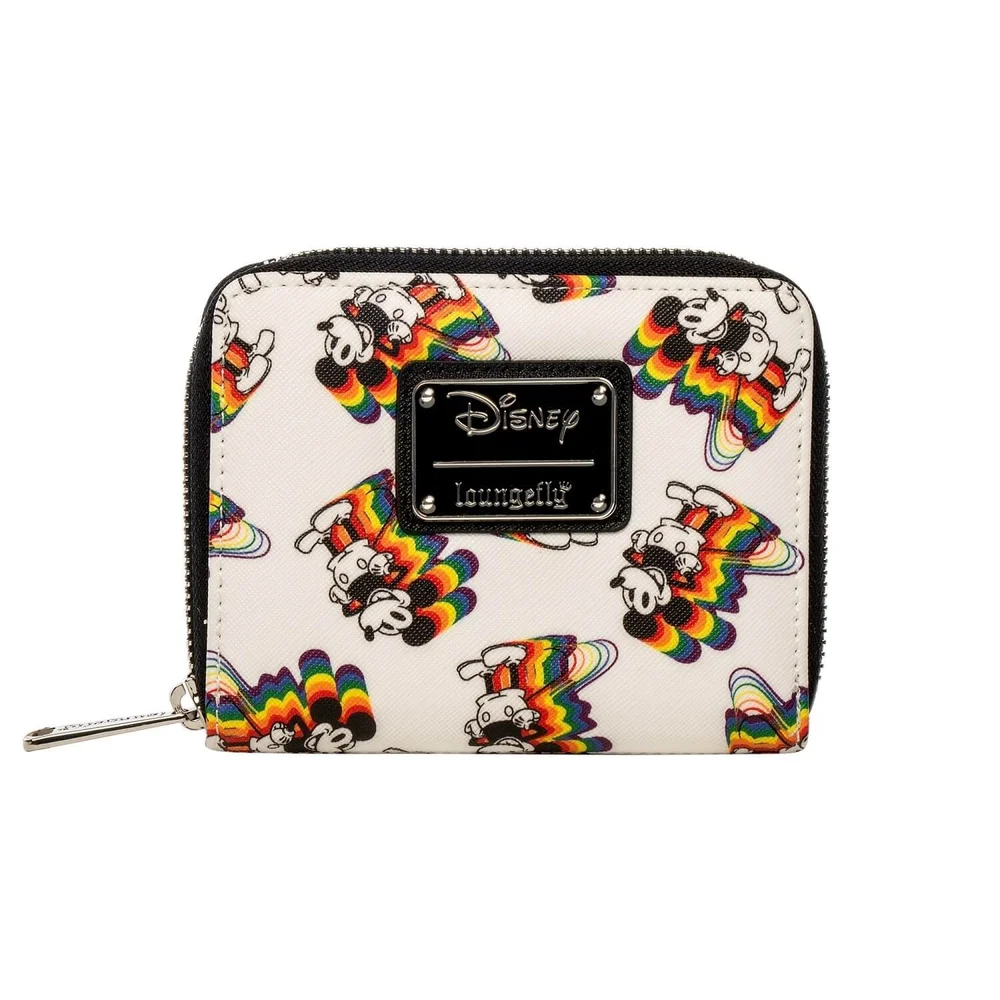 Loungefly Disney Mickey Mouse Rainbows Mini Zip-Around Wallet Afbeelding 1