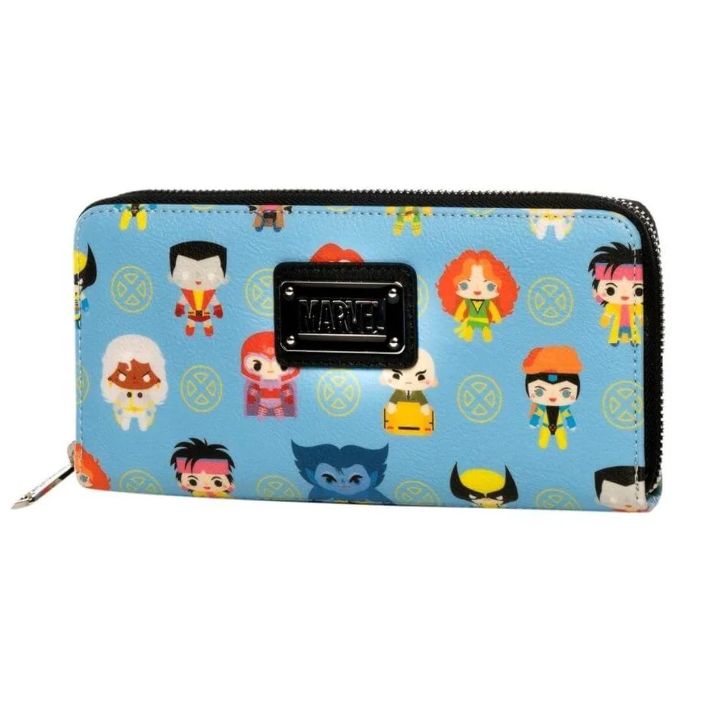 Loungefly Marvel X-Men Chibi Character Aop Zip Around Wallet Afbeelding 1
