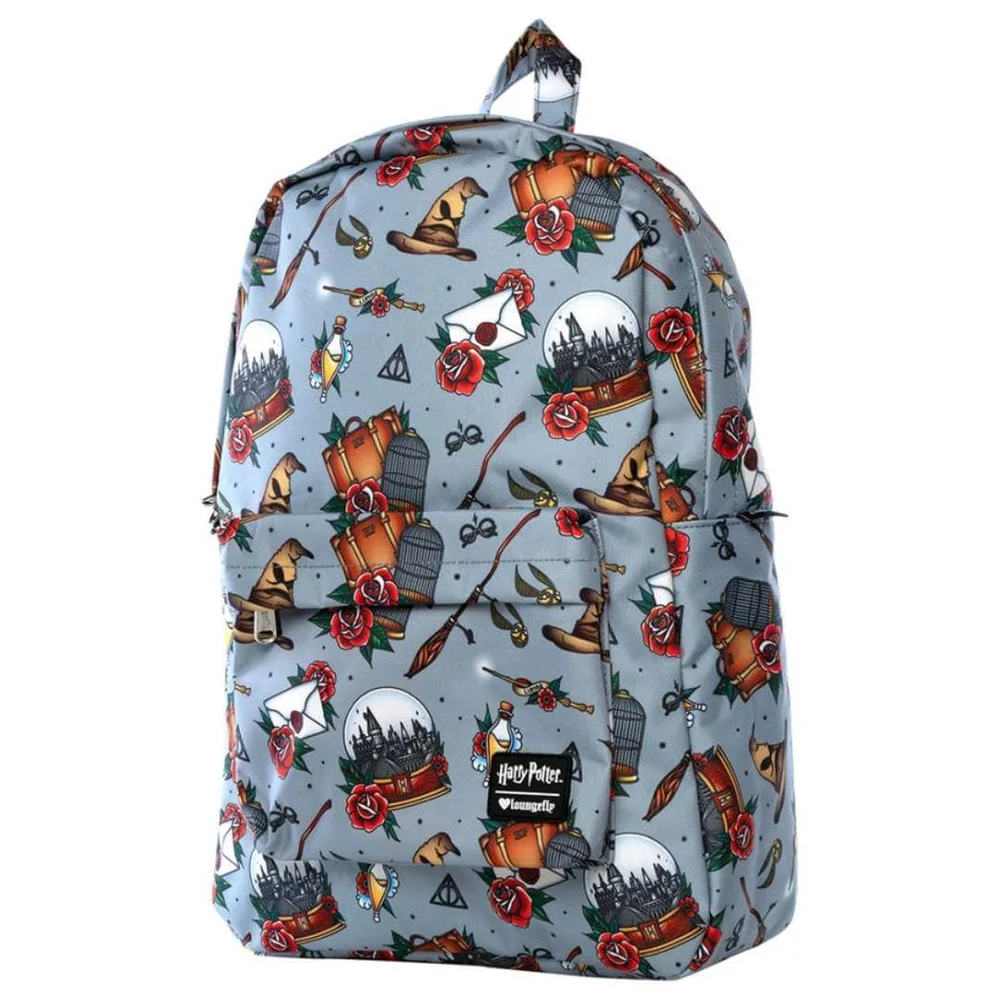Loungefly Harry Potter Relics Tattoo Aop Nylon Backpack Afbeelding 1