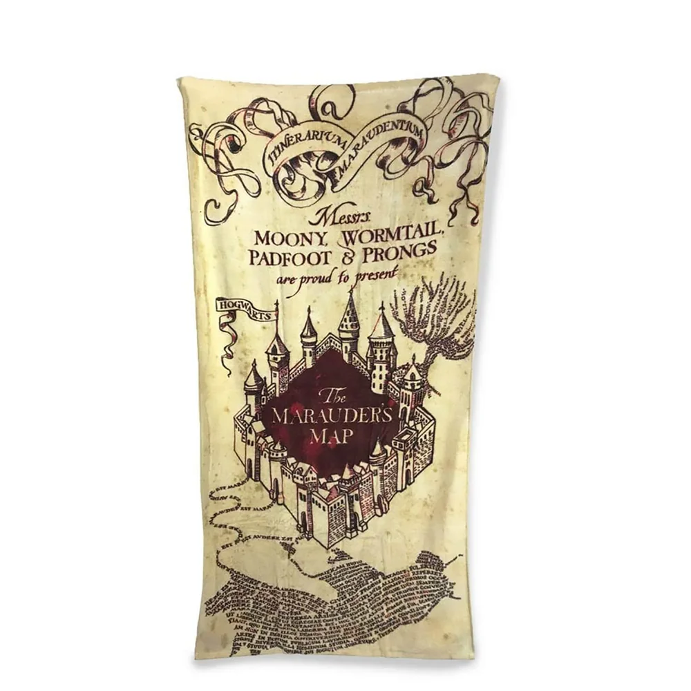 Harry Potter Marauder's Map Towel 75cm x 150cm Afbeelding 1