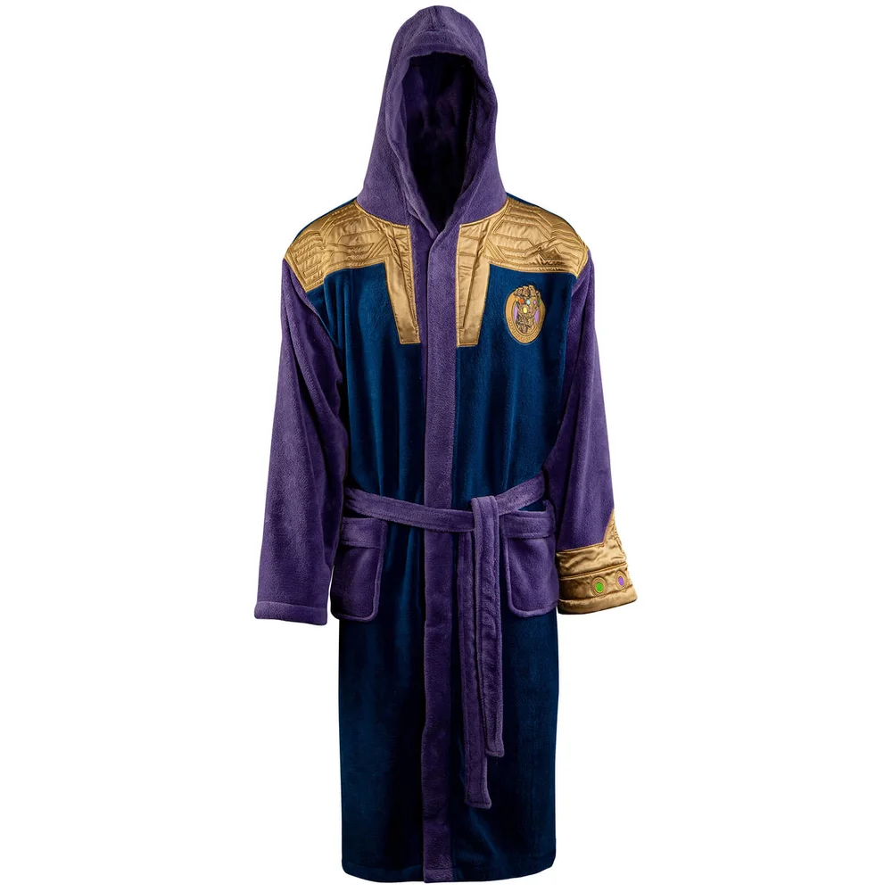 Marvel Thanos Outfit Fleece Bathrobe - Adult Afbeelding 1
