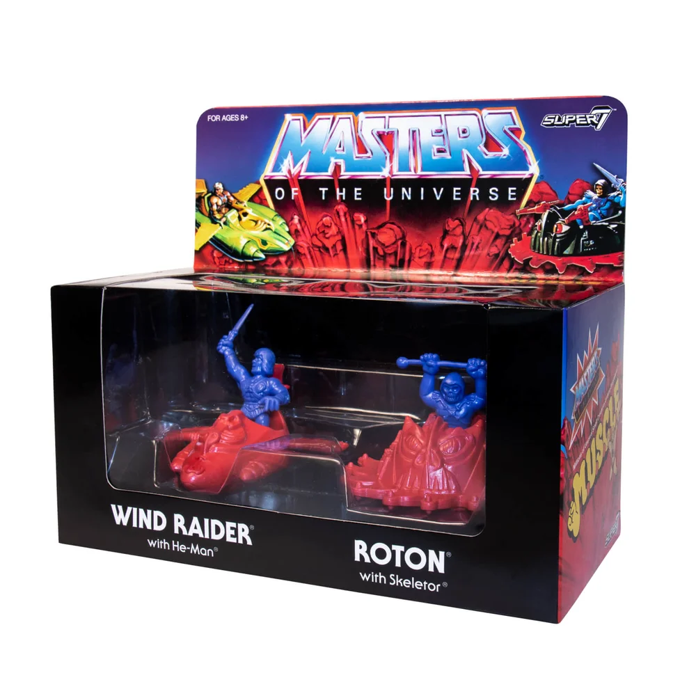 Super7 Masters of the Universe Wind Raider, He-Man, Roton en Skeletor M.U.S.C.L.E. Figures - Zavvi exclusief (4-pack) Afbeelding 1