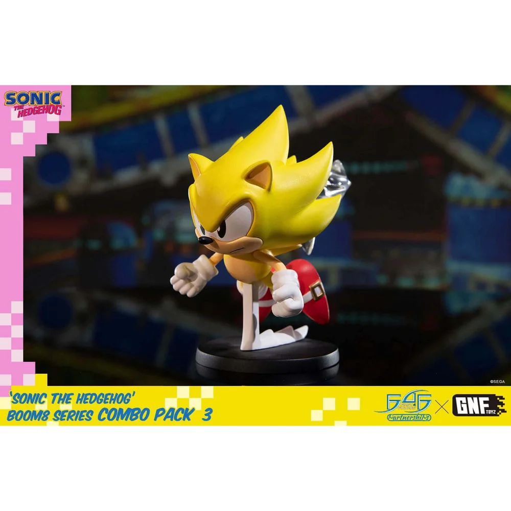 First 4 Figures Sonic the Hedgehog BOOM8 Series PVC Figuur Vol. 06 Super Sonic (8cm) Afbeelding 1