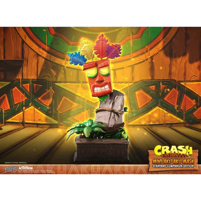 Eerste 4 Figuurs Crash Bandicoot Beeld Mini Aku Aku masker (40cm)