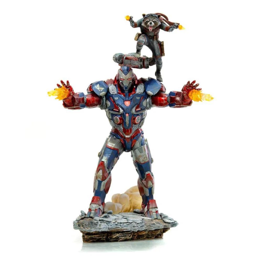 Iron Studios Avengers: Endgame BDS Art Scale Beeldje 1/10 Iron Patriot en Rocket 28cm Afbeelding 1