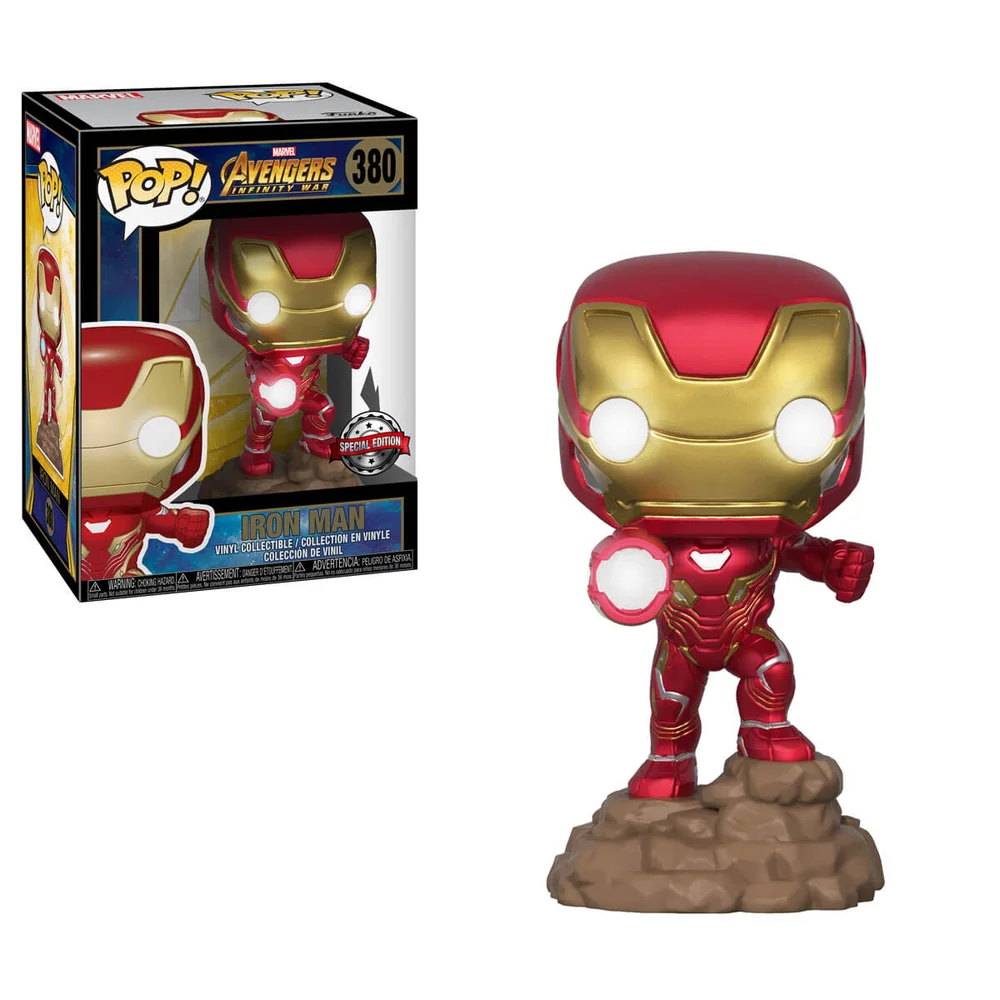 Marvel Avengers: Infinity War Iron Man (Light Up) EXC Pop! Vinylfiguur Afbeelding 1