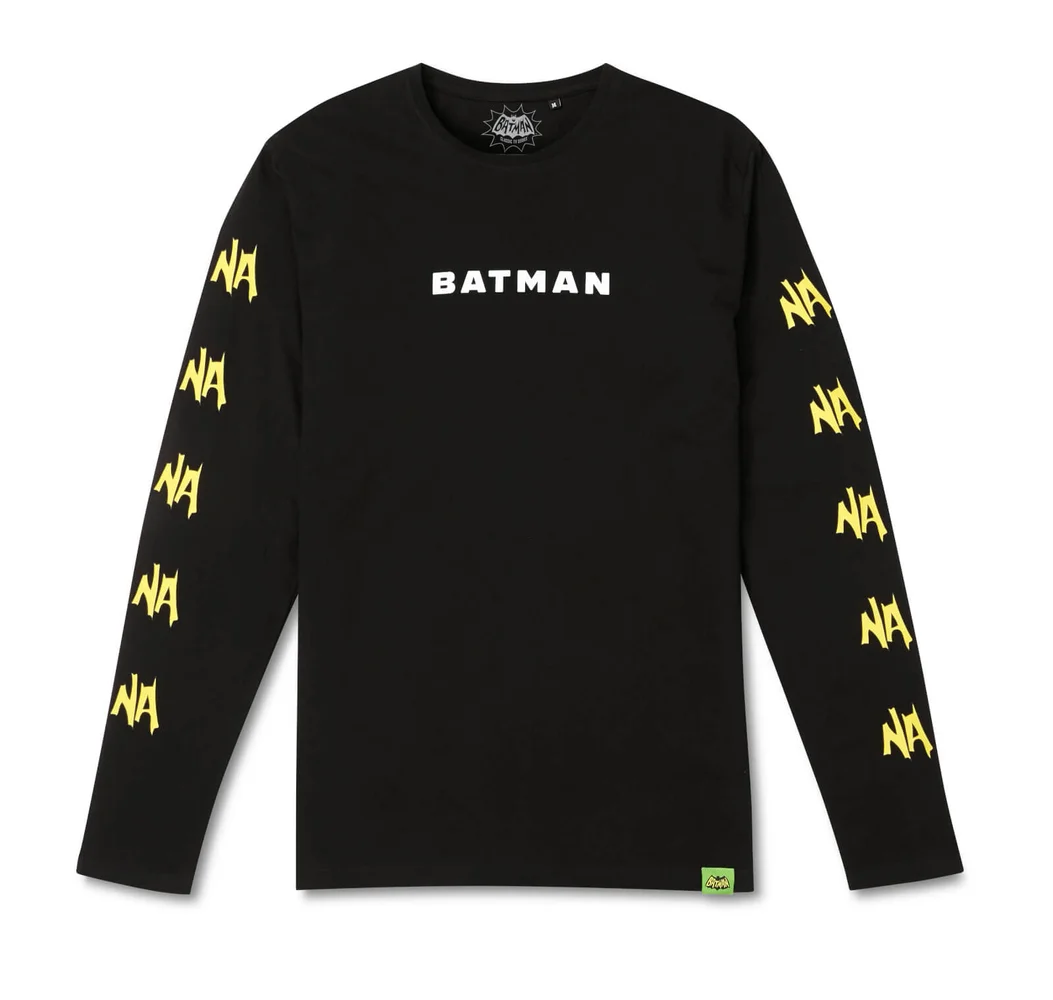 Batman Surf's Up NA NA NA t-shirt met lange mouwen - Zwart - S Afbeelding 1