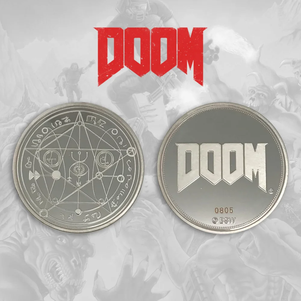 DOOM Munt voor verzamelaars Beperkte Editie - Zilver Variant Afbeelding 1
