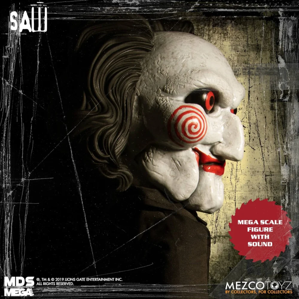Mezco Saw Billy Mega-Scale with Sound 15 Inch Doll Afbeelding 1