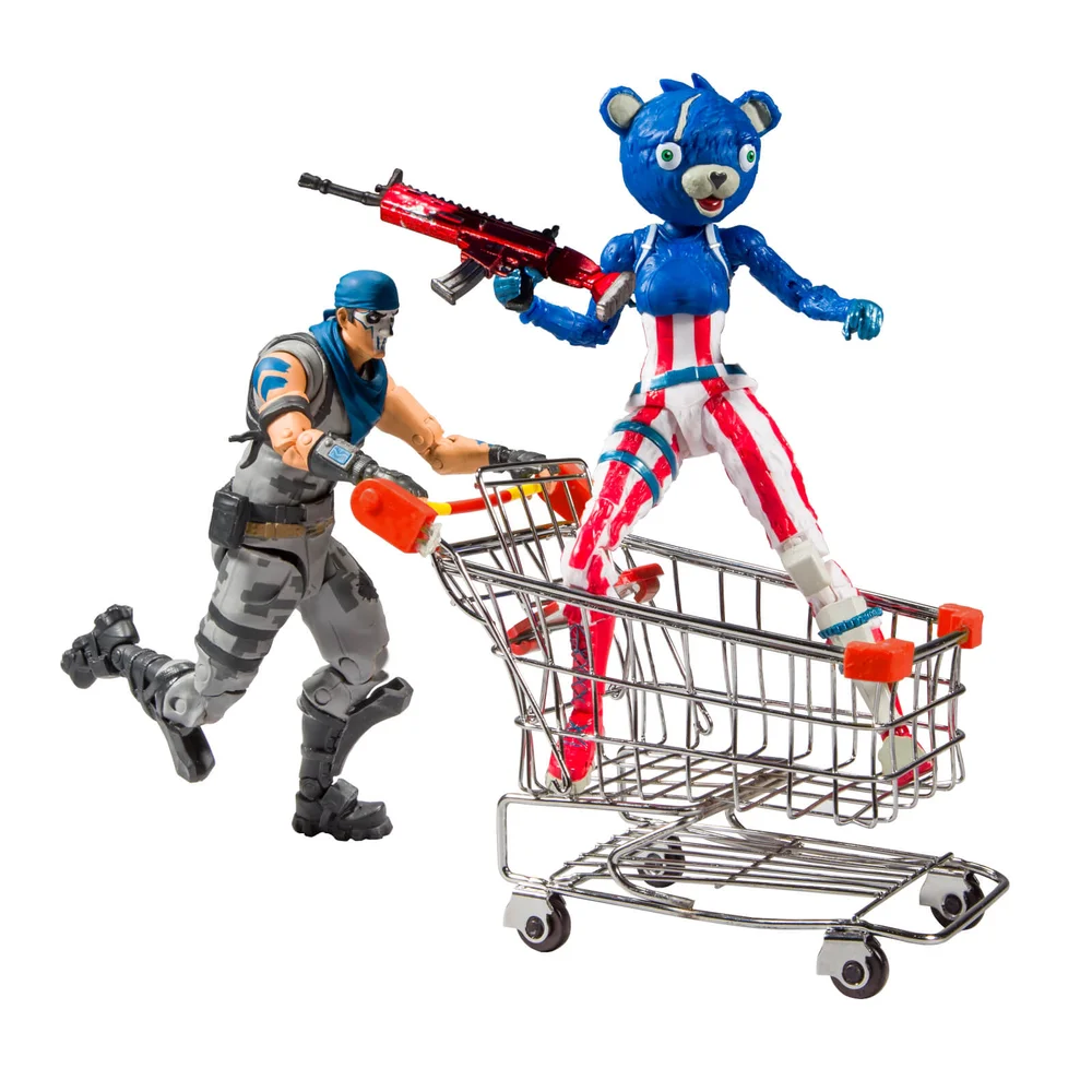 McFarlane Toys Fortnite Winkelwagenpakket met Oorlogsverf en Vuurwerk Teamleider Afbeelding 1