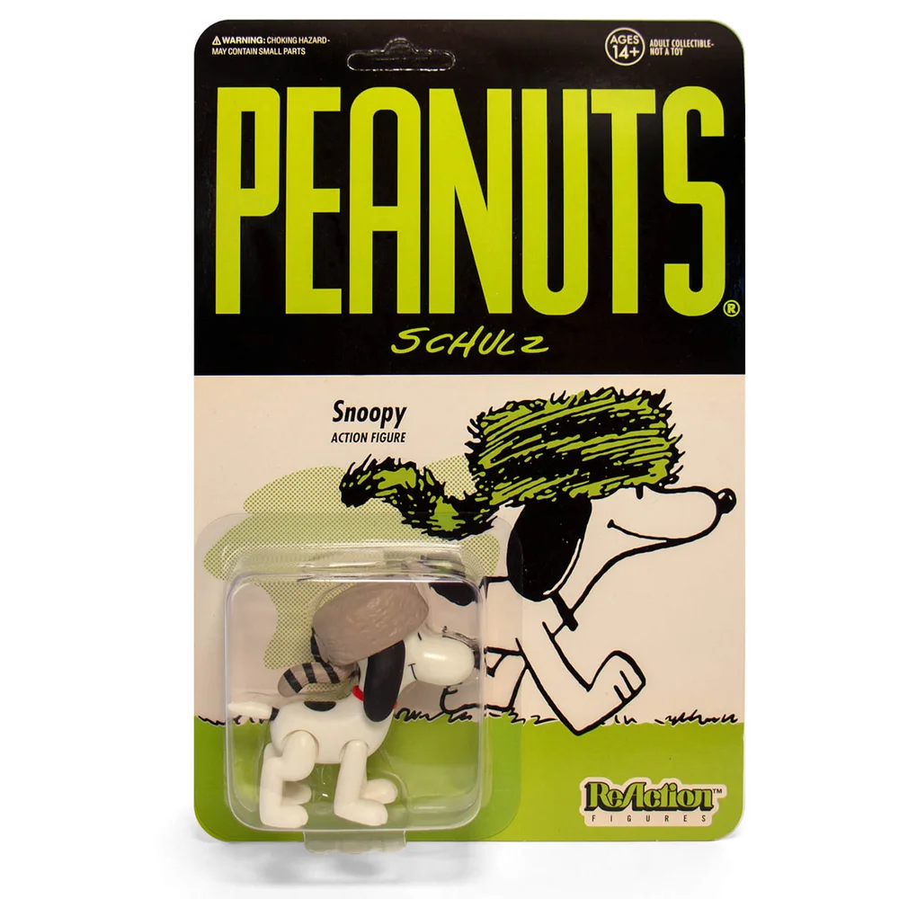 Super7 Peanuts Wasbeerhoed Snoopy Reactiefiguur Afbeelding 1