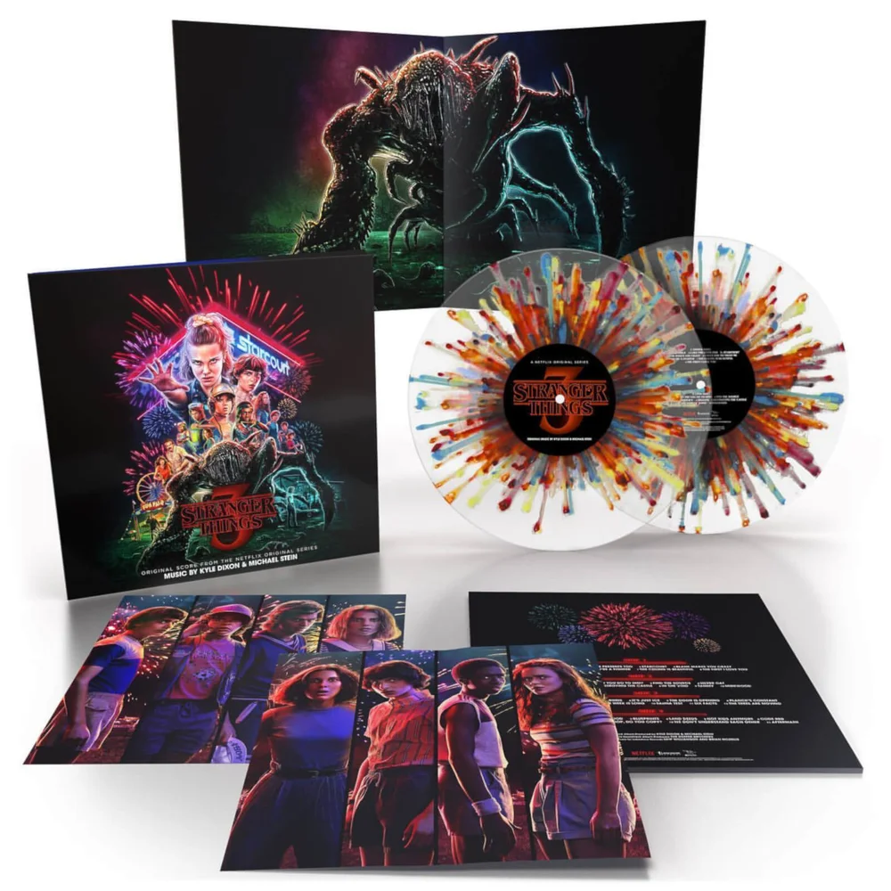 Stranger Things 3 (Originele Score Van De Netflix Serie) 2xLP (Vuurwerk Splatter) Afbeelding 1