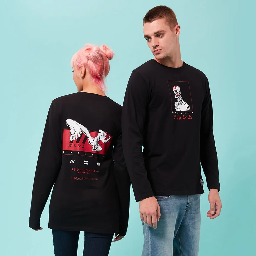 Street Fighter Arcade Dhalsim unisex t-shirt met lange mouwen - Zwart - S - Zwart Afbeelding 1