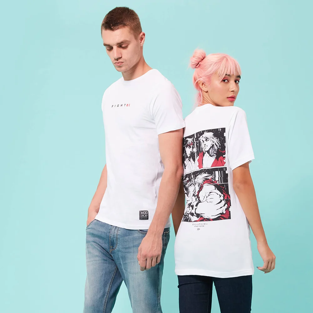 Street Fighter Arcade Fight unisex t-shirt - Wit - S - Wit Afbeelding 1