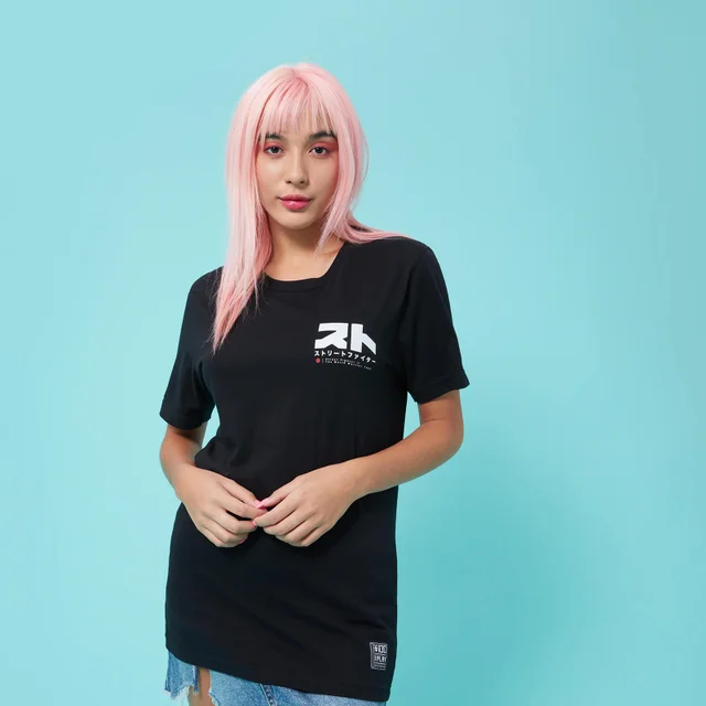 Street Fighter Arcade Panels unisex t-shirt - Zwart