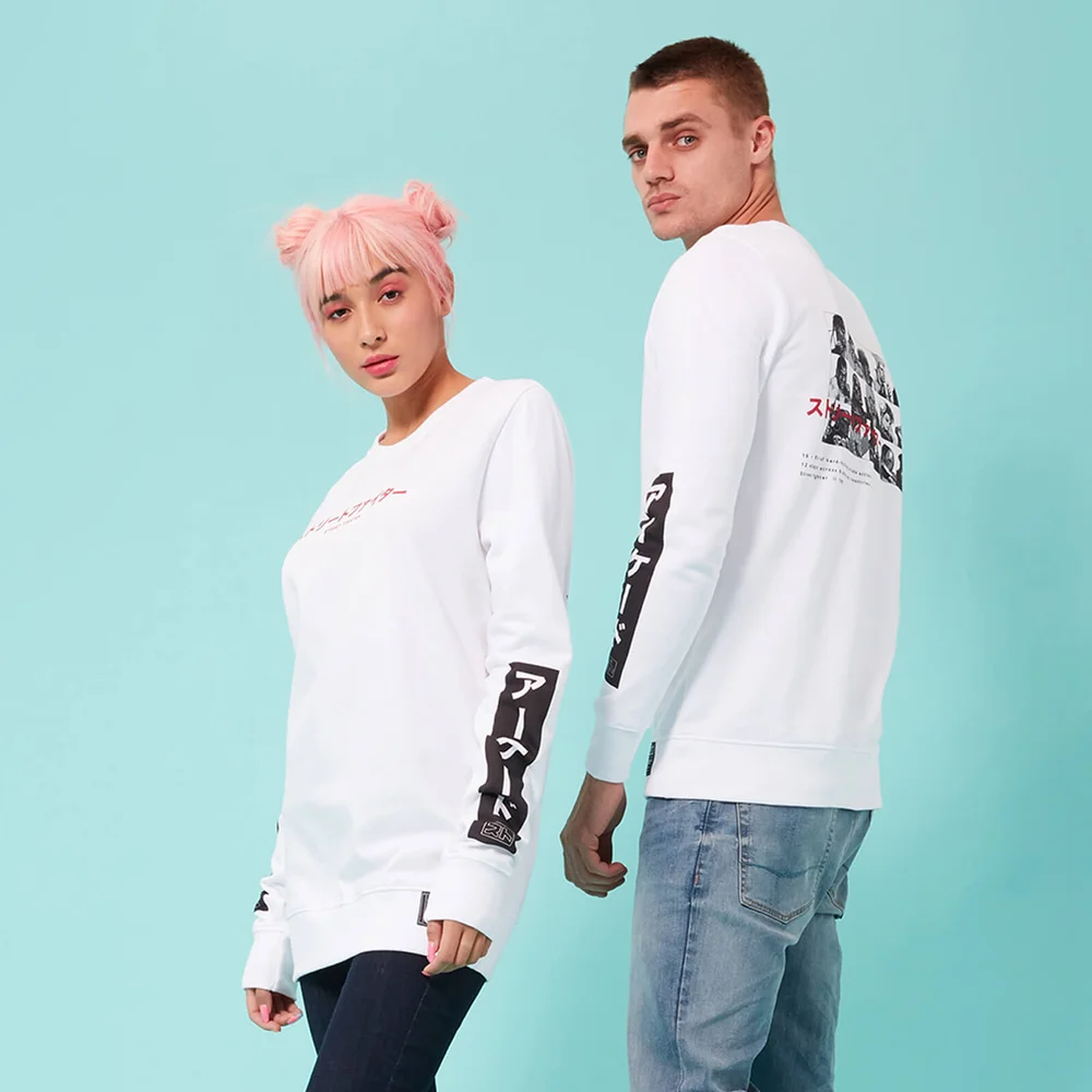 Street Fighter Arcade Line Up unisex trui - Wit - L - Wit Afbeelding 1