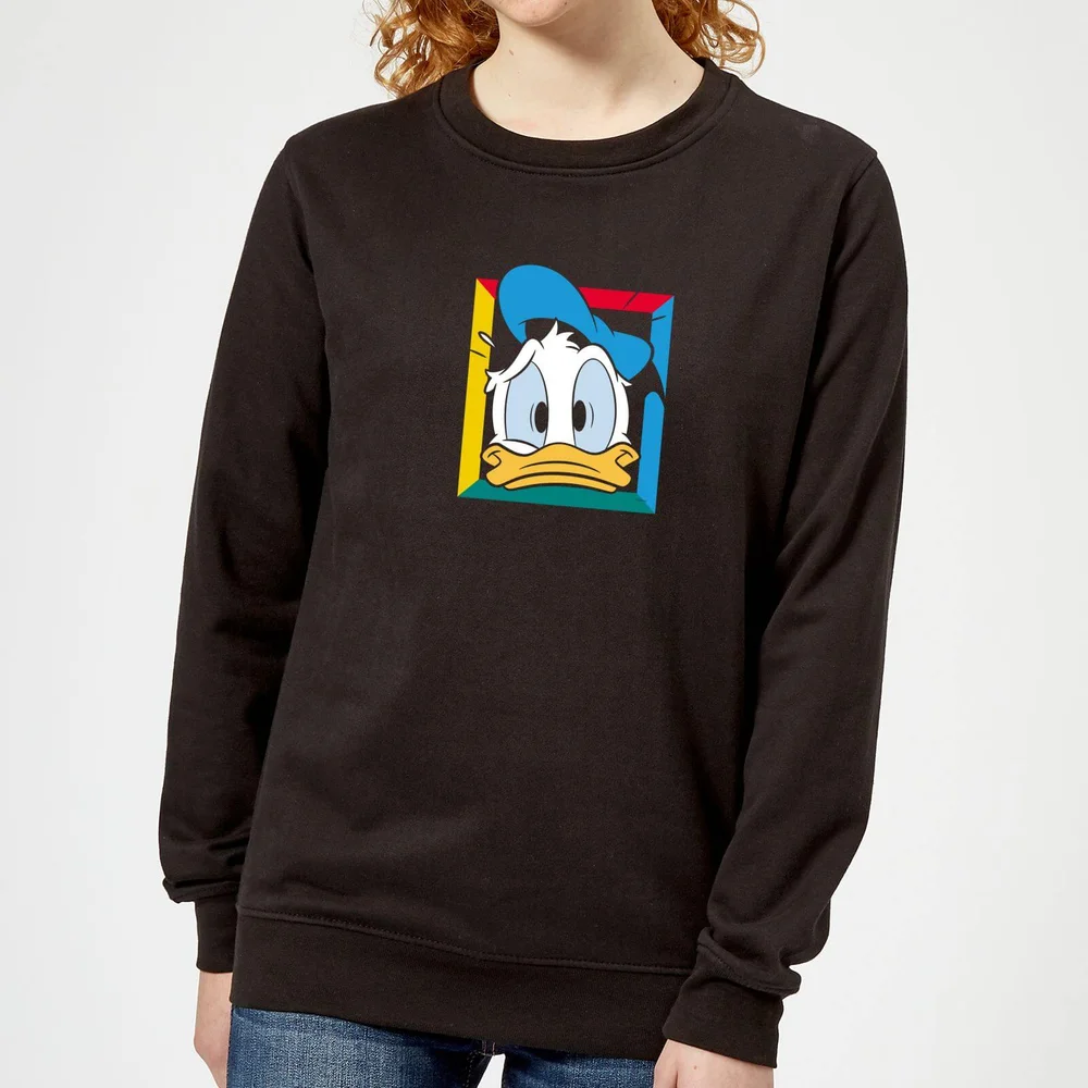 Disney Donald Face Women's Sweatshirt - Black - XS Afbeelding 1