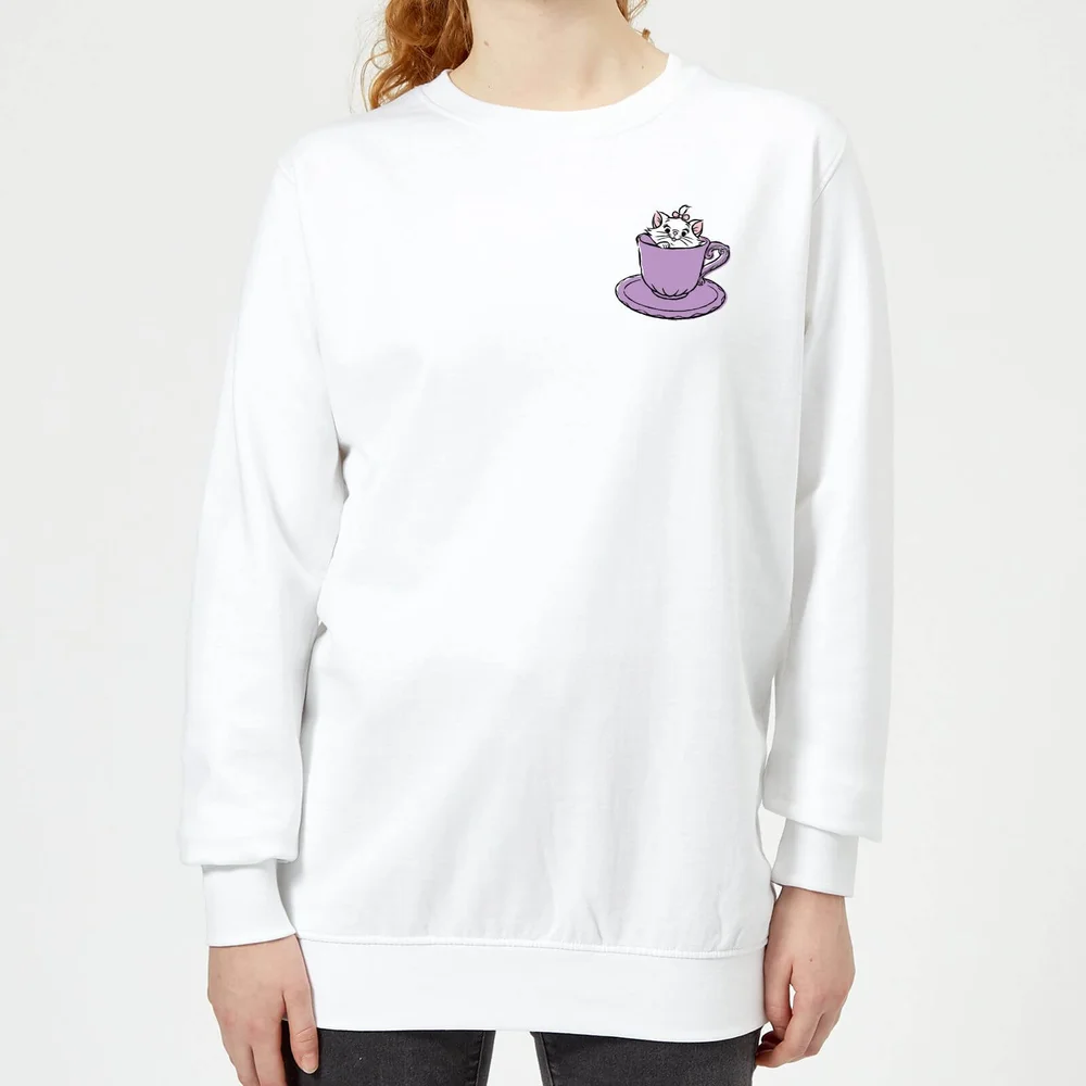 Disney Aristocats Marie Teacup Women's Sweatshirt - White - XS Afbeelding 1