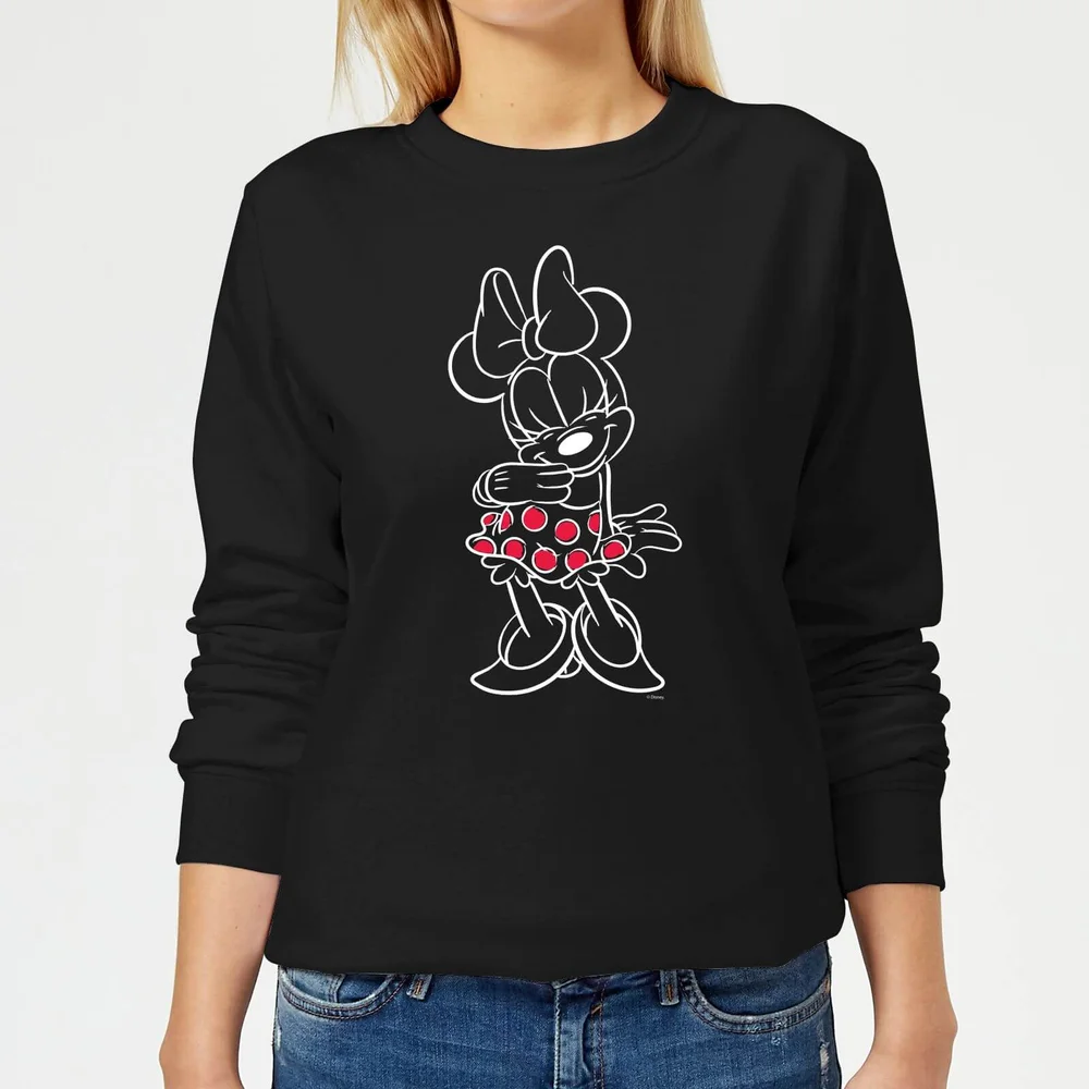 Disney Mini Mouse Line Art Women's Sweatshirt - Black - XS Afbeelding 1