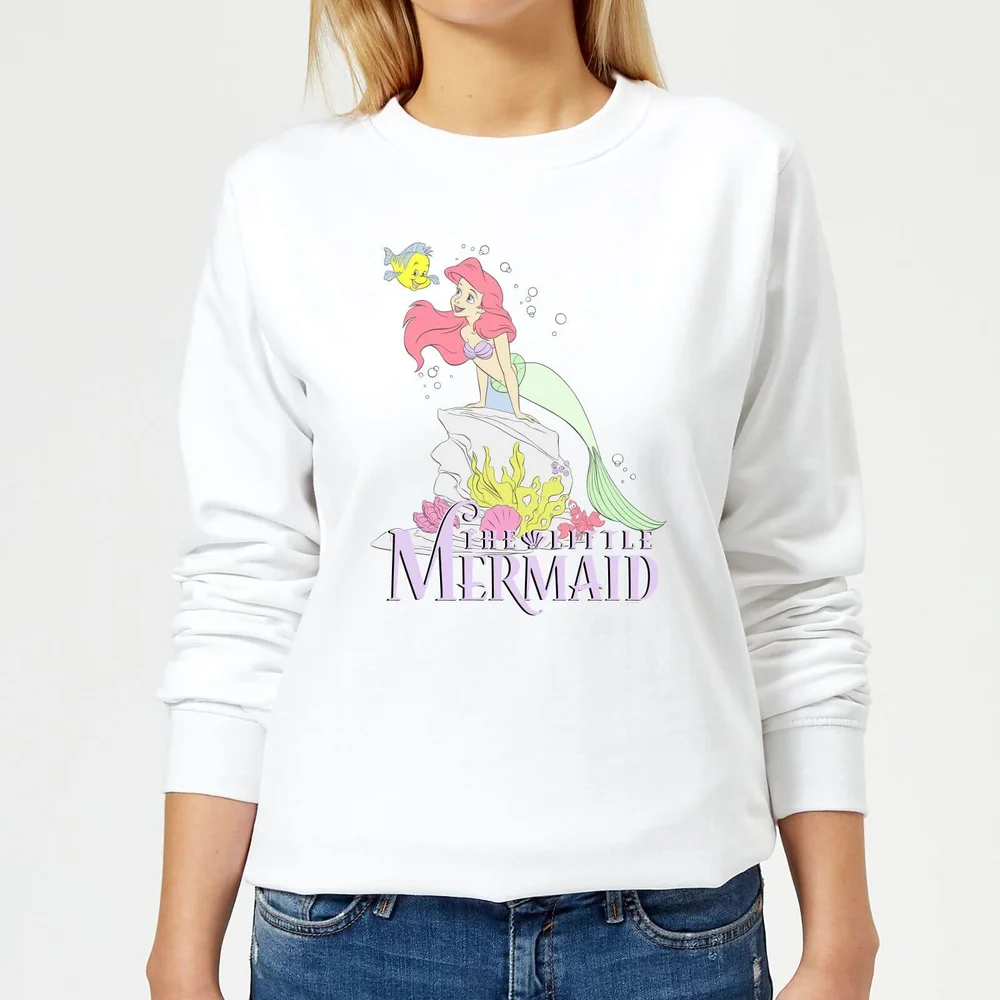Disney Little Mermaid Women's Sweatshirt - White - XS Afbeelding 1