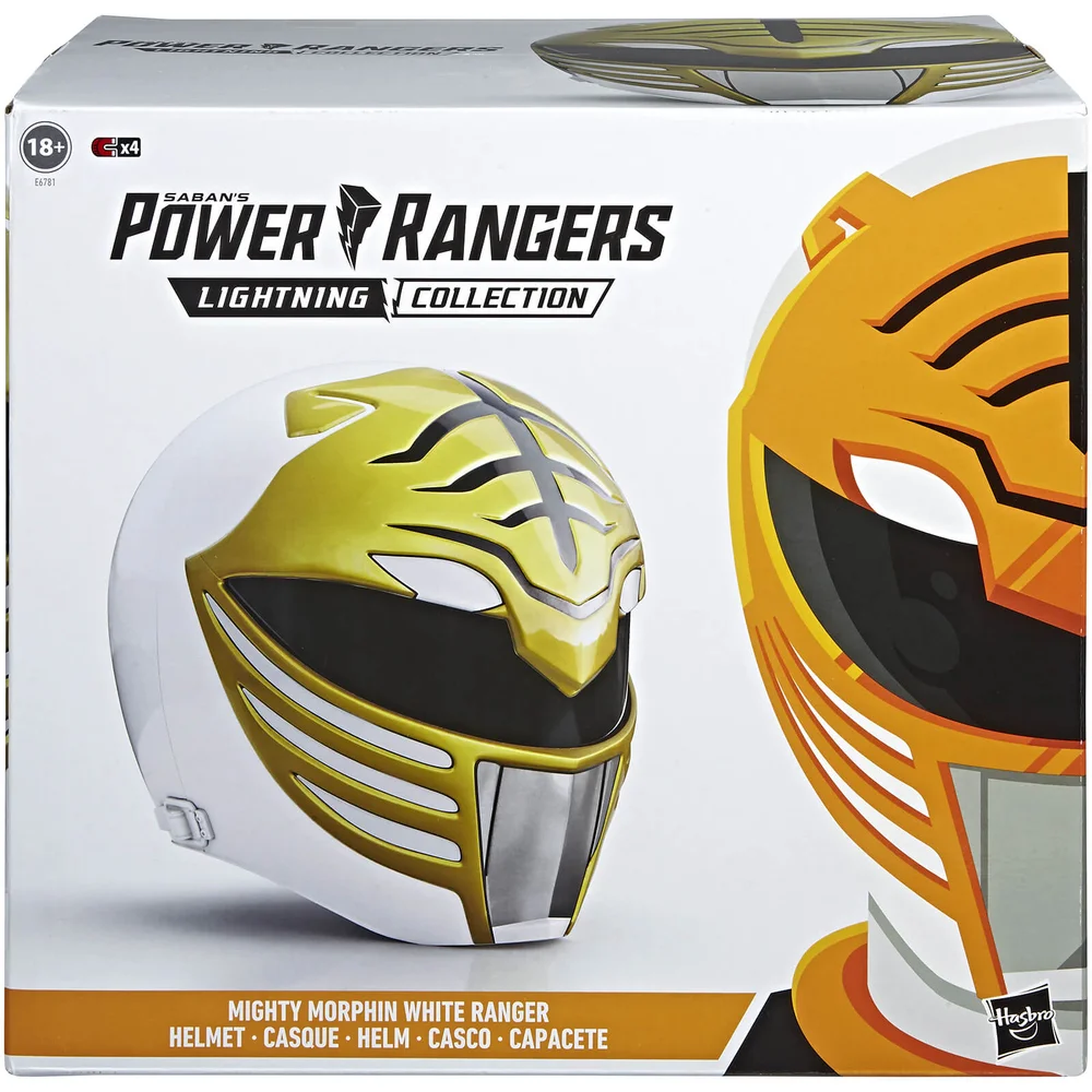 Hasbro Power Rangers Lightning Collectie Mighty Morphin White Ranger Helm 1:1 Replica Afbeelding 1