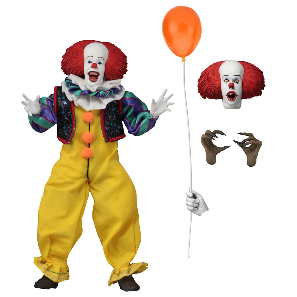 NECA IT - 8" Clothed Action Figure - Pennywise (1990) Afbeelding 1