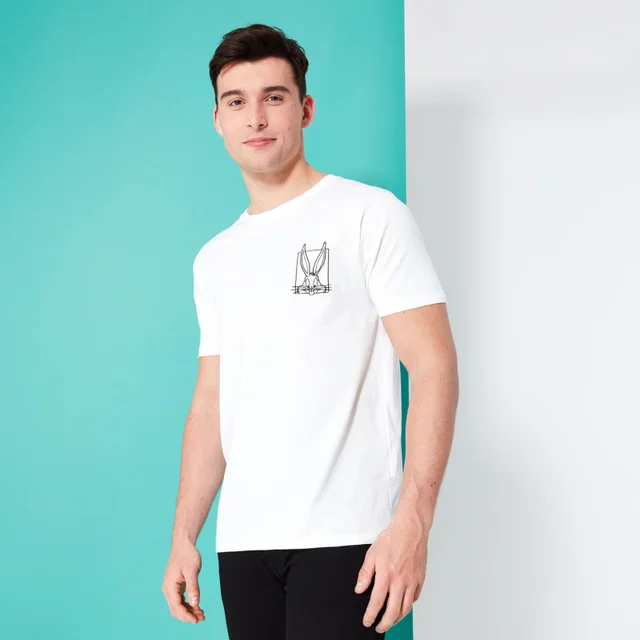 Looney Tunes Kaboom! Buggs Bunny Geborduurd t-shirt - Wit