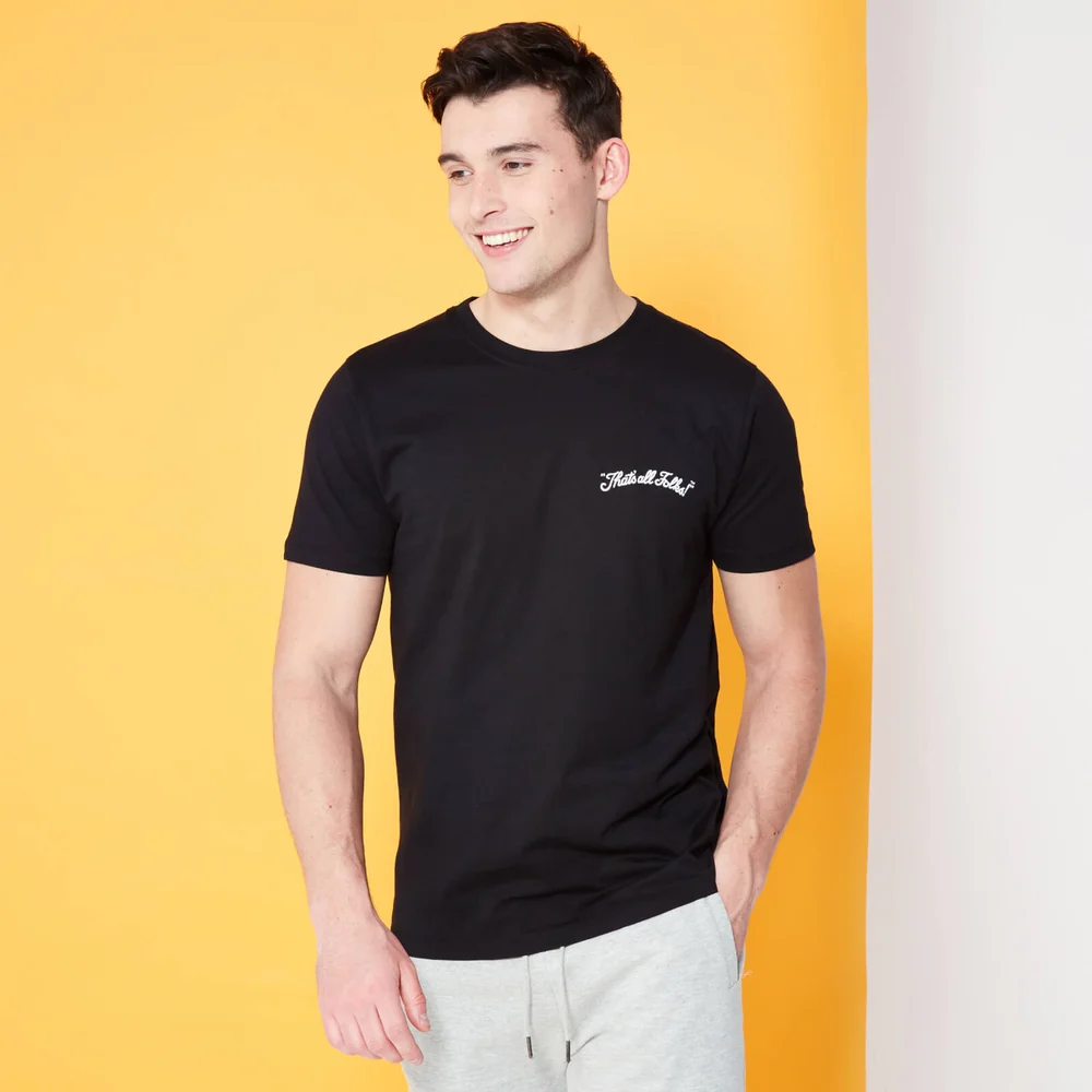 Looney Tunes Kaboom! That's all Folks Geborduurd t-shirt - Zwart - S Afbeelding 1