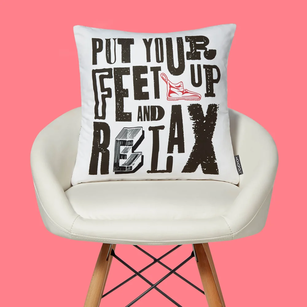 Monopoly Feet Up And Relax Square Cushion - 40x40cm - Soft Touch Afbeelding 1