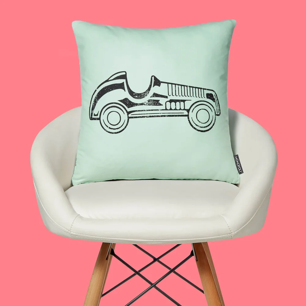 Monopoly Car Letterpress Square Cushion - 40x40cm - Soft Touch Afbeelding 1
