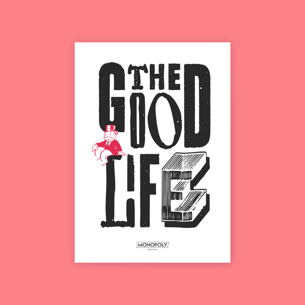 Monopoly The Good Life Art Print - A4 Afbeelding 1