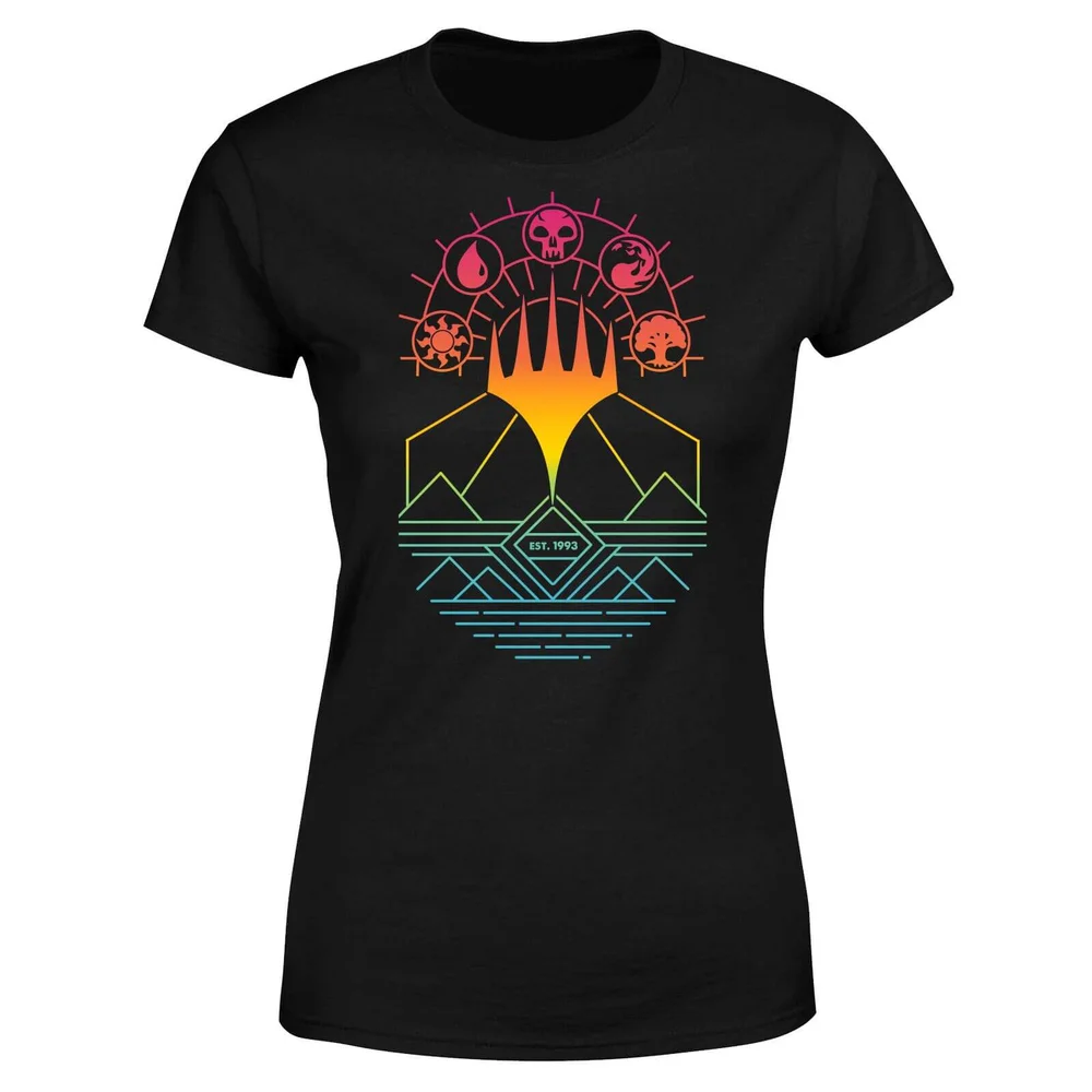 Magic The Gathering Colour Linework Design Women's T-Shirt - Black - S Afbeelding 1